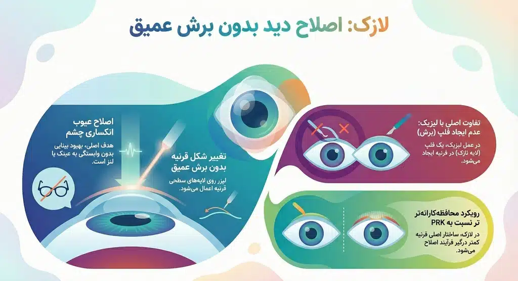 عمل لازک چشم