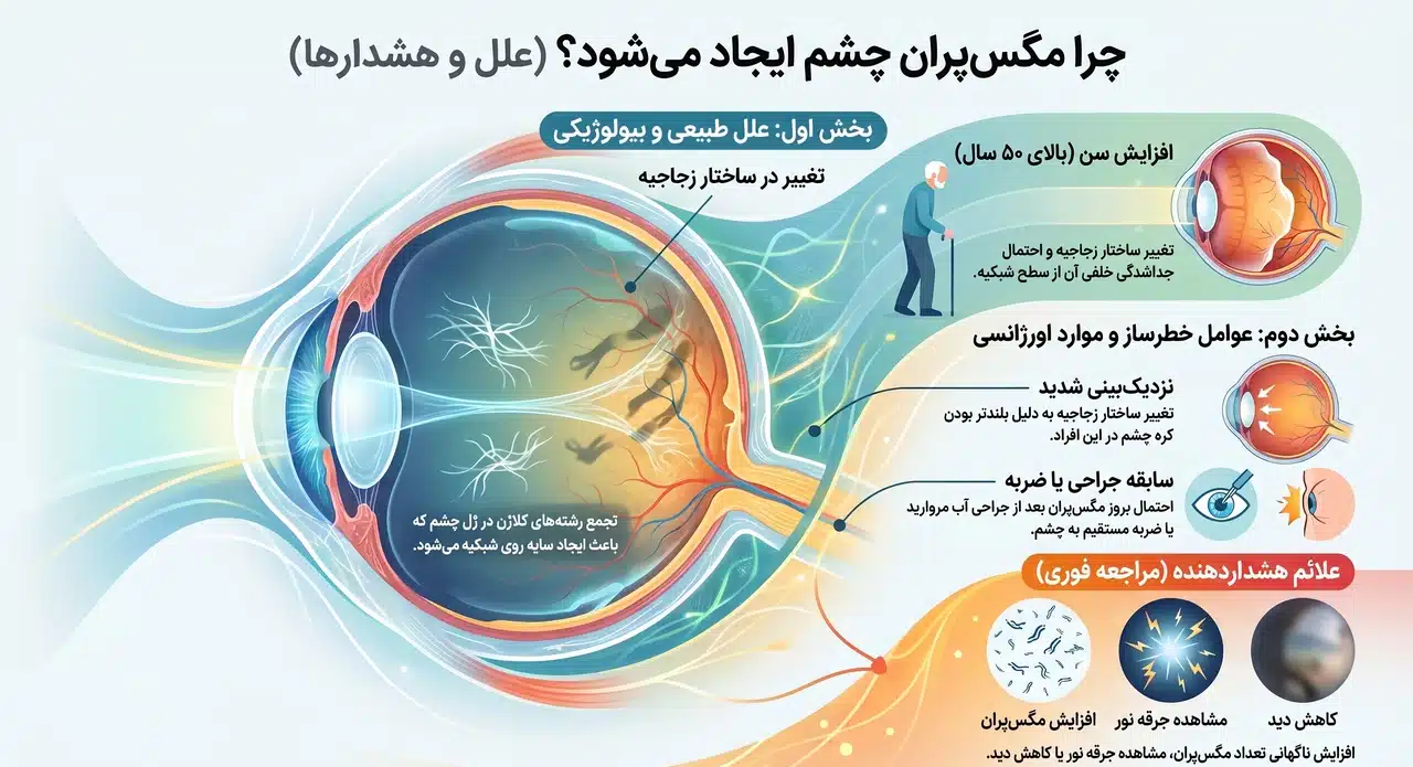 چرا مگس پران چشم ایجاد میشود؟