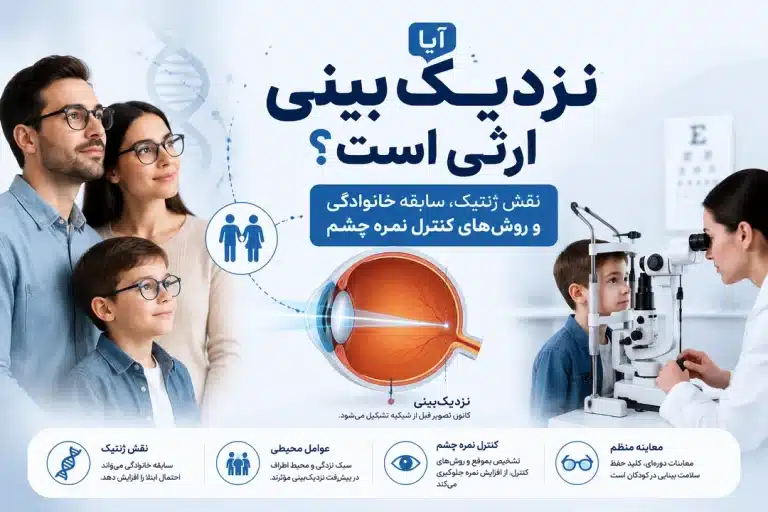 آیا نزدیک‌ بینی ارثی است؟ بررسی نقش ژنتیک در افزایش شماره چشم