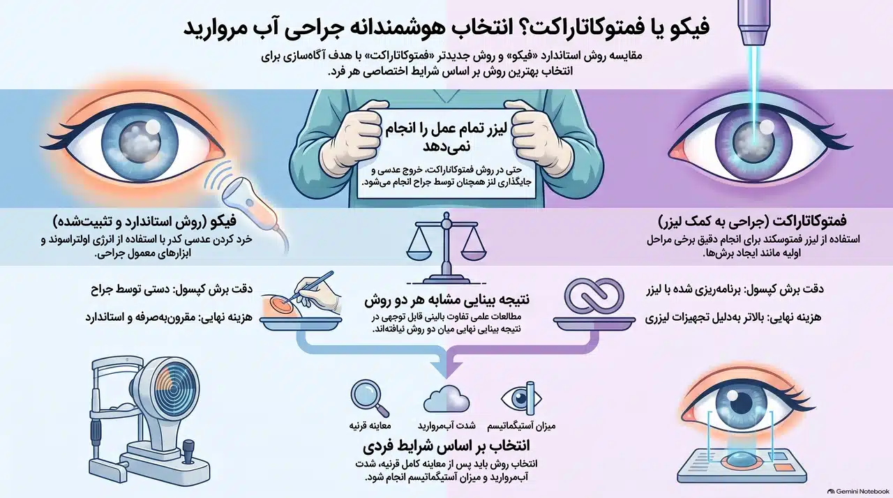 فمتوکاتاراکت و فیکو چه تفاوتی دارند؟